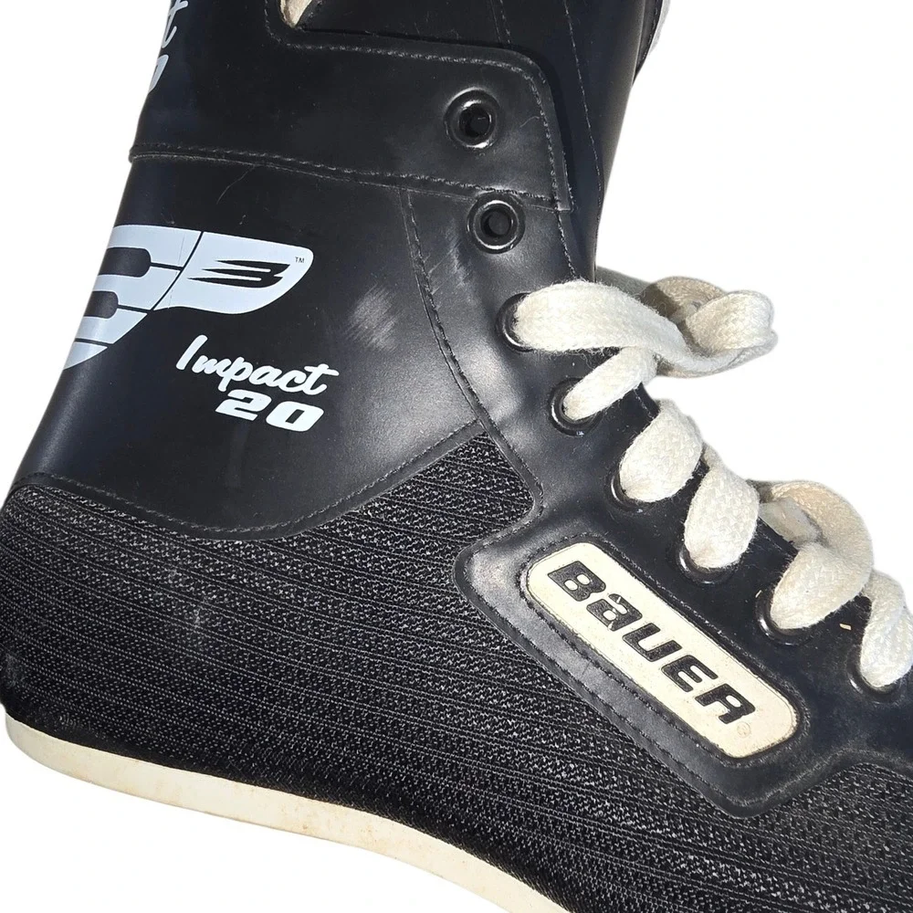 Bauer Impact 20 Mens Ice Hockey Skates Black White Size 11 EU 45 UK 10